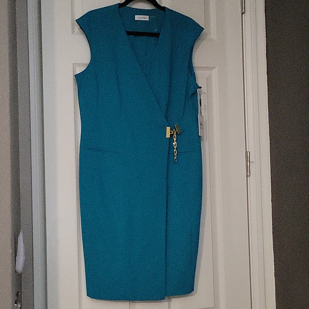 Calvin Klein Teal Midi Dress